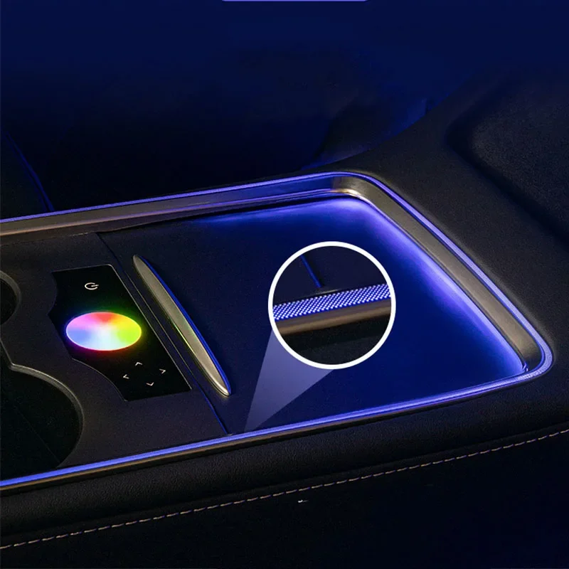 

Manufacture Price 6W 128 Colors Atmosphere Light Automotive Interior Ambient Lights Led Light Kit For Tesla Model 3 Or Y Parts