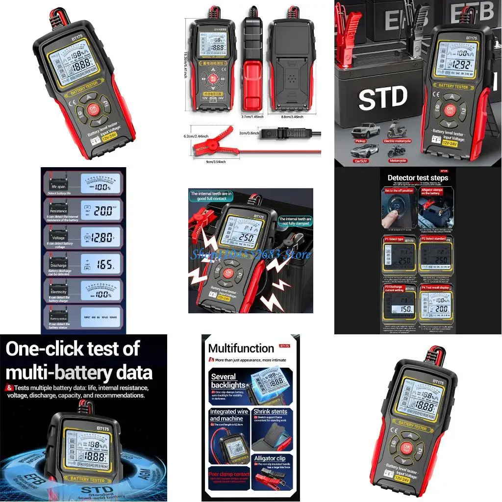

Y6GD Digital Display Car Battery Measurement Tester With Voice Guidance For Voltage Internal Resistance And Life Analysis