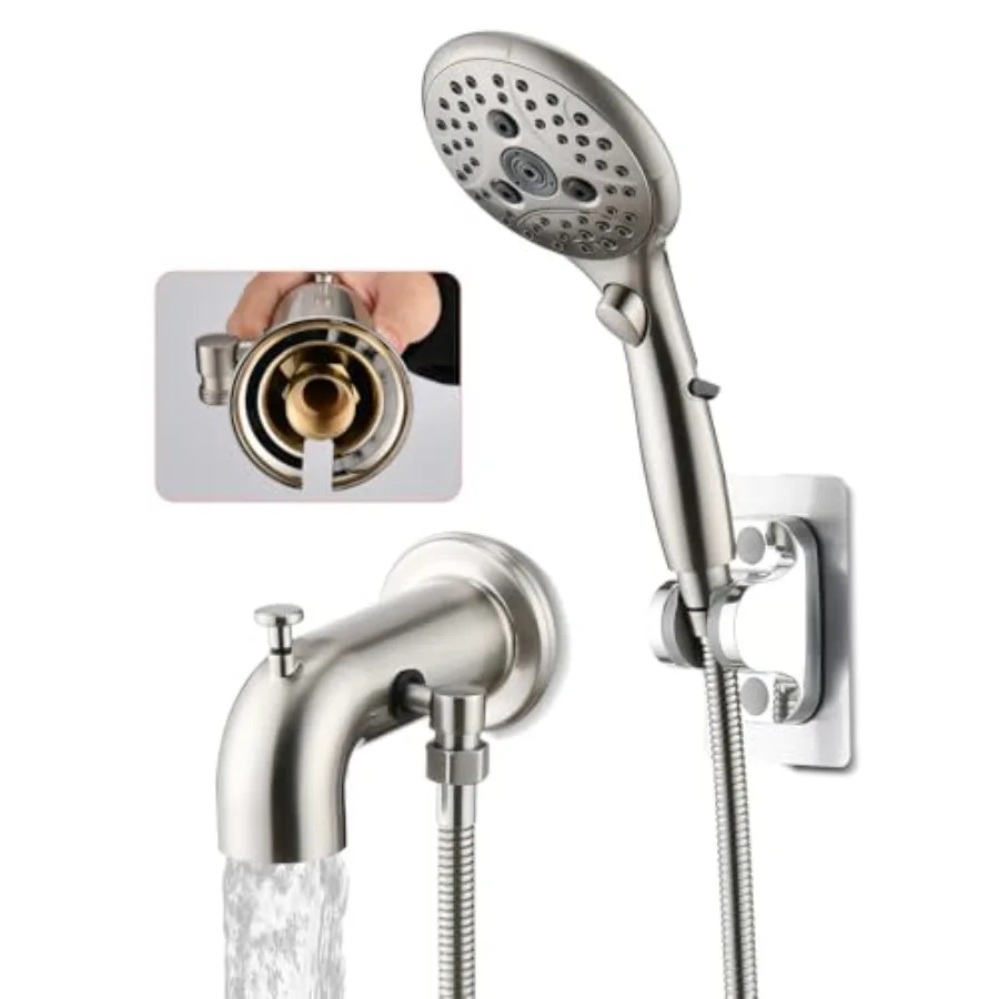 

Bathtub Faucet with Sprayer Tub Spout with Diverter Fits Threaded 1/2" or 3/4" IPS