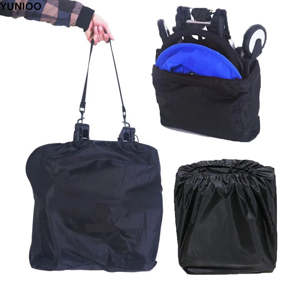 

Black Anti-dust Stroller Storage Bag Stroller Travel Consignment Cover Stroller Pouch Pram Organizer Baby Stroller Travel Bag