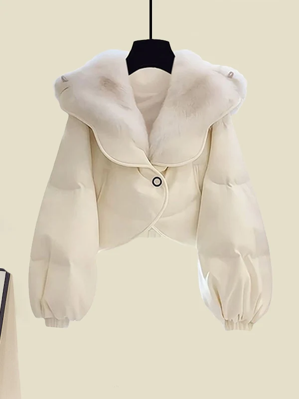 

plus Size Autumn Winter ort Thiened Women's Jaet Luxury Sensation Fluffy Inner High Quali Cotton Coat Ele Sle