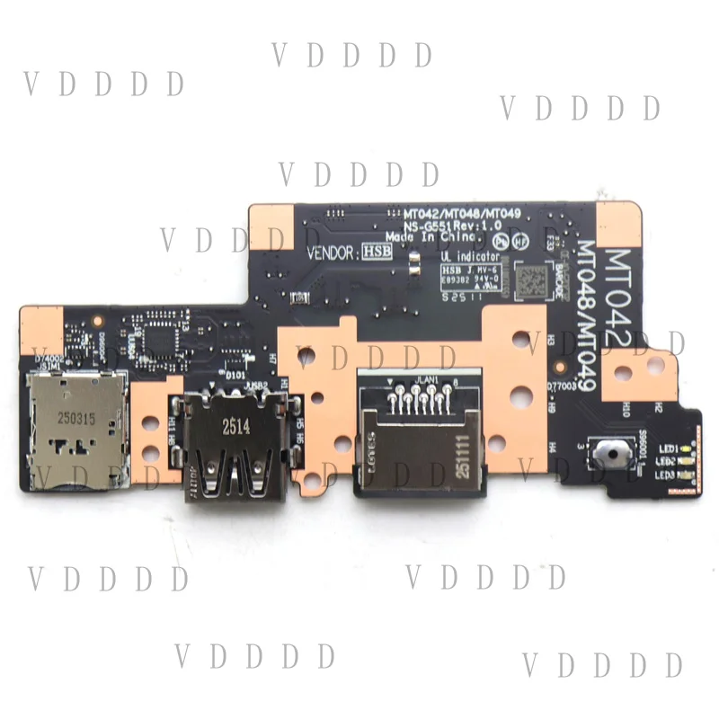 L... 5C51R91740  USB RJ45 Lan SIM Reader IO Board For ThinkPad T14 P14s Gen 6