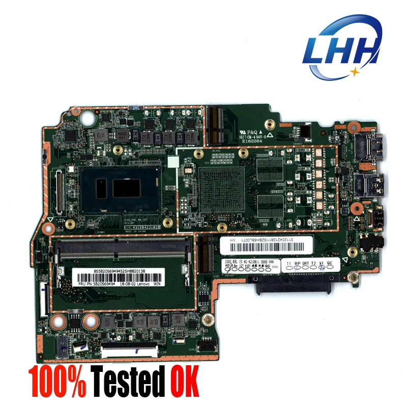 

For Lenovo Ideapad 330S-14IKB Laptop Motherboard with CPU I5-8250U RAM 4GB Mainboard 100% Fully Tested