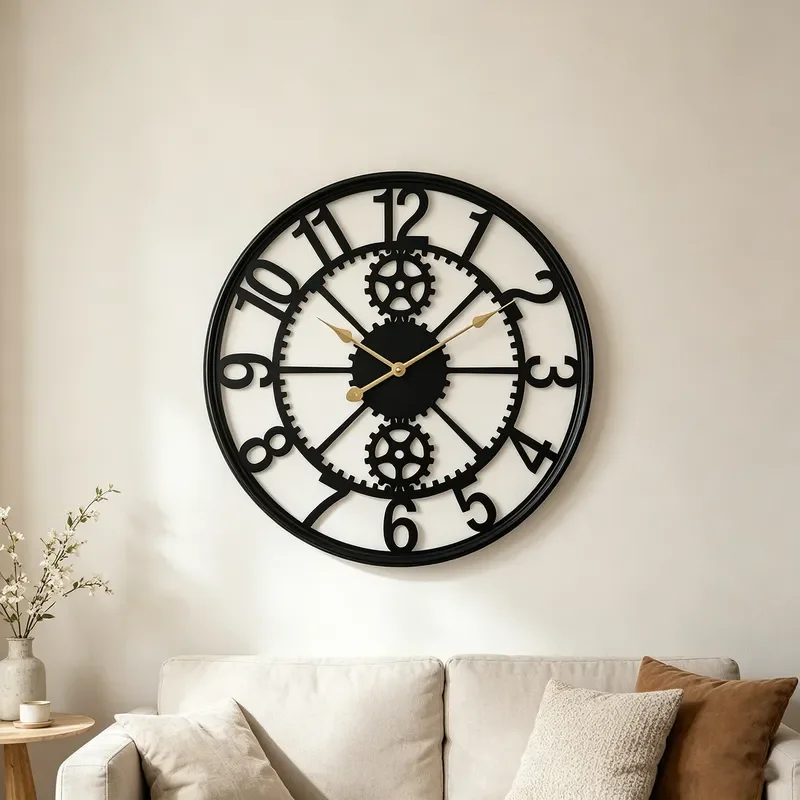 for Hollow Digital Creative Quartz Wall Clock Plastic Promotional Gift Clock Customizable Design for Home Office Decor