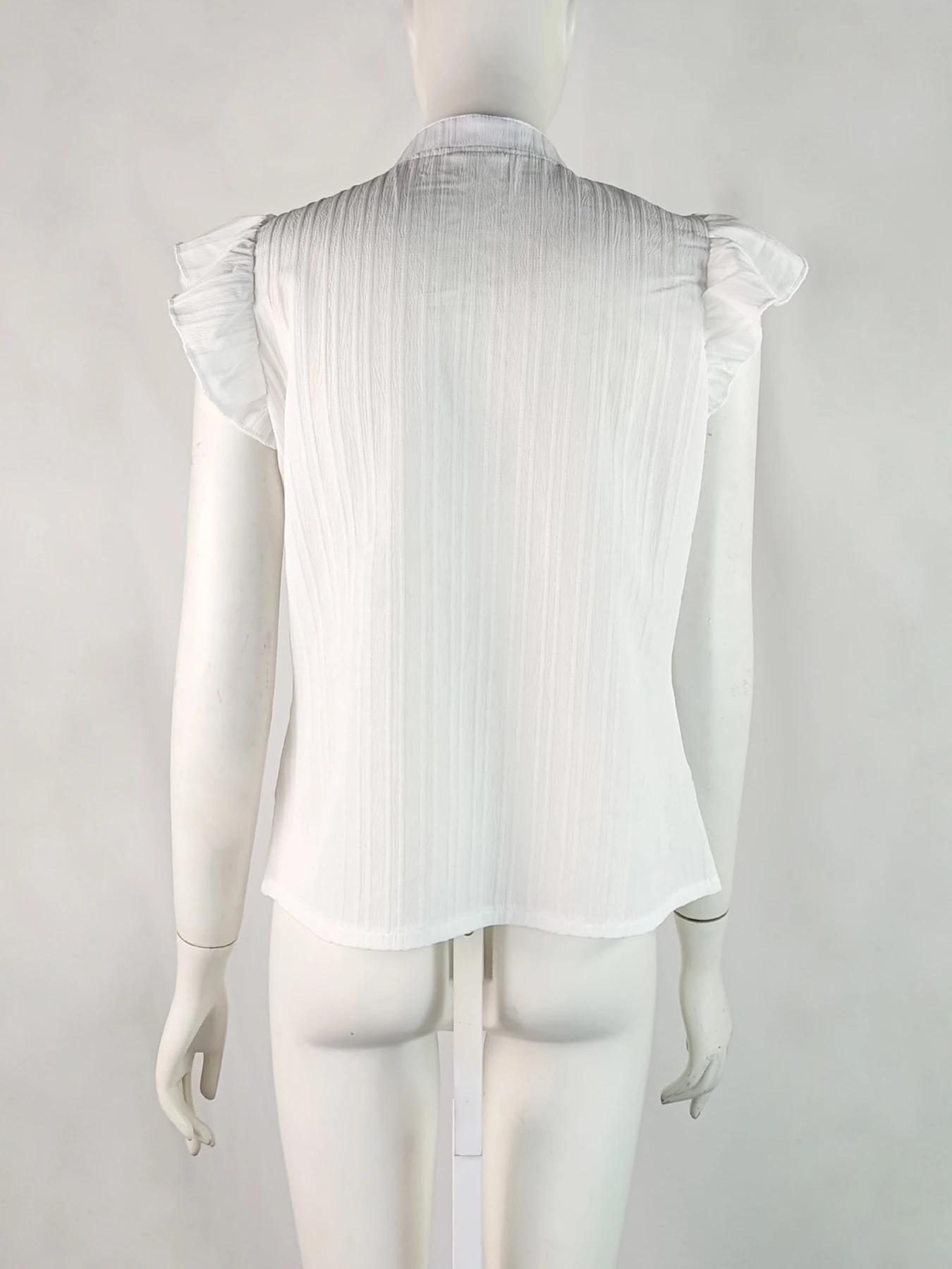 Camicia da donna Boho con motivo patchwork stampato floreale con colletto dentellato e volant, perfetta per le vacanze, per l'estate