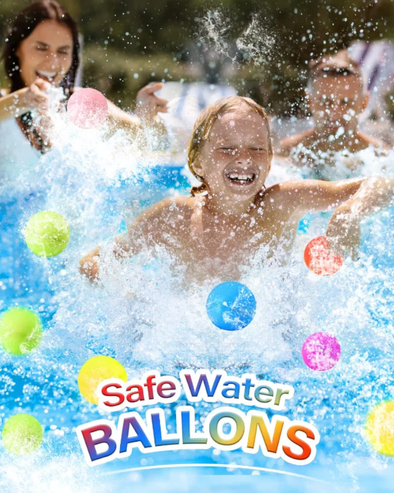 15個入り 夏の屋外スポーツ 水遊び シリコン製水風船 再利用可能 屋外プールおもちゃ 水遊びおもちゃ
