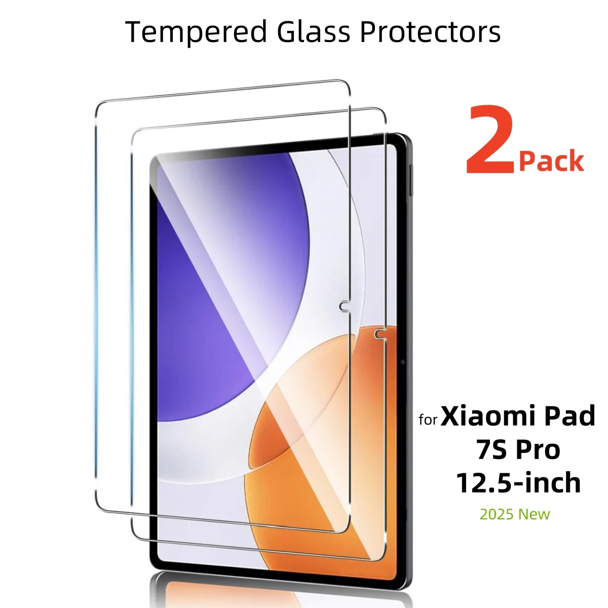 

2 упаковки защитных стекол из закаленного стекла для 2025 Xiaomi Pad 7S Pro 12,5-дюймовая защитная пленка для экрана HD, устойчивая к царапинам стеклянная пленка 9H