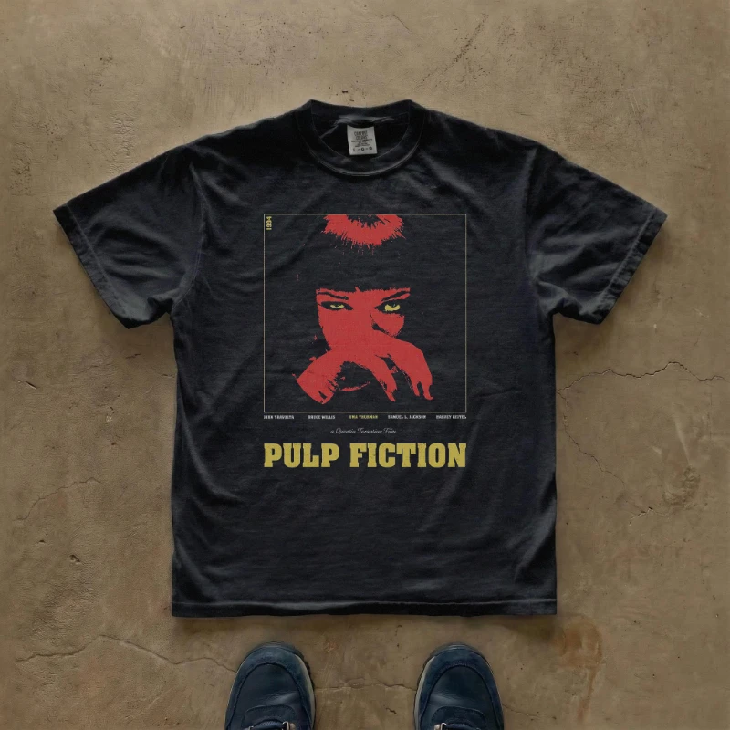 Pulp Fiction Tribute T-shirt | Quentin Tarantino Uma Thurman | Vintage Tee Comfort Colors