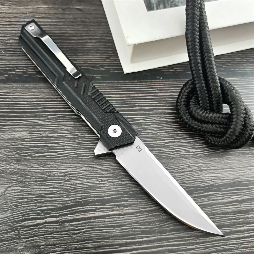 Mini Folding Knife 8CR13MOV Blade G10 Handle EDC Camping Hunting Hiking Self Defense Tactical Knife with Pocket Clip