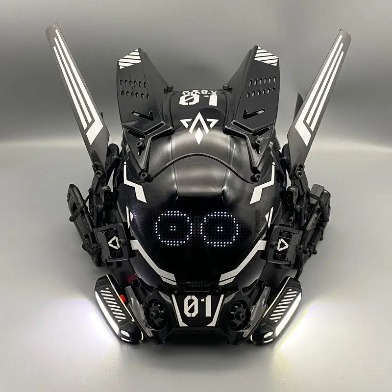 Predator Led Light Up Full Face Mechanical Tactical Helmet Mask For Men Women Cosplay Halloween Costume Prop
