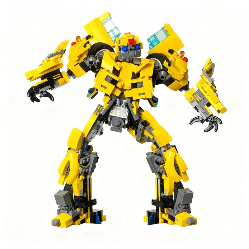 858pcs MOC Transforming Robot Bumblebee Alt Build Model Building Blocks Toy Construction Christmas Gift Creative Display Art