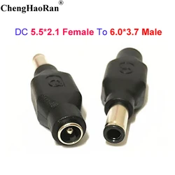 1/5/10PCS 6.0*3.7 mm Male to 5.5*2.1 mm Female With Pin DC AC Power Adapter Plug Connector DC Jack Tip Notebook Laptop For Asus