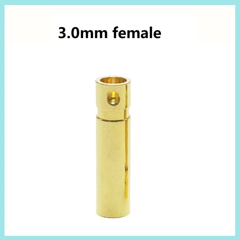 2/5/10pairs 3mm Banana Plug Gold-Plated Bullet Male Female Banana Connector Motor Battery Plugs for RC Battery Parts DIY B2