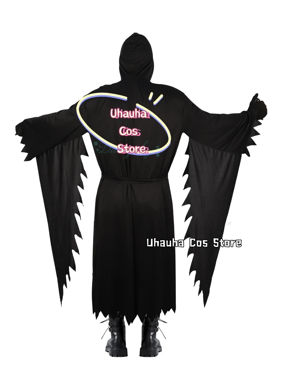 Disfraz de Scream GhostFace para niños, vestido elegante con máscara de calavera, vestido largo negro, fiesta de Halloween, película de terror, Carnaval, chico adulto