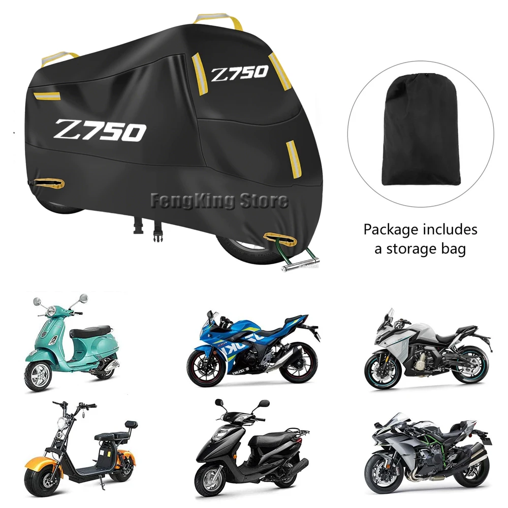 

Motorcycle Cover UV Protective Dustproof Snowproof Outdoors Rain Waterproof Cover For Kawasaki Z 750 Z 750