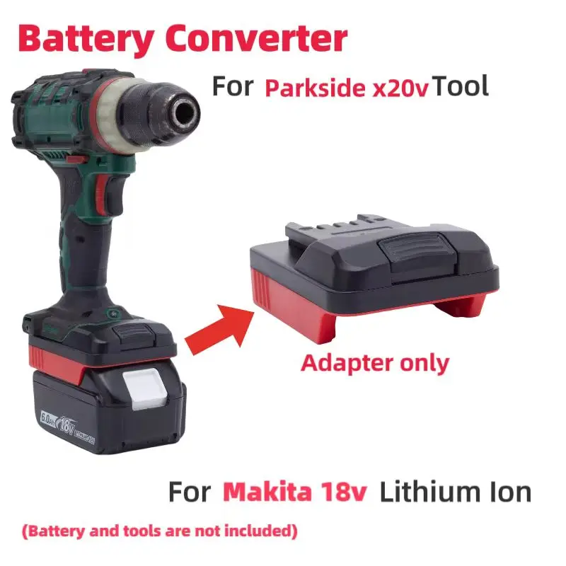 ตัวแปลงแบตเตอรี่สําหรับอะแดปเตอร์ Makita Parkside สําหรับตัวแปลง Makita18V เป็น Parkside Lidl เครื่องมือประสิทธิภาพ ( ﻿ อะแดปเตอร์เท่านั้น)