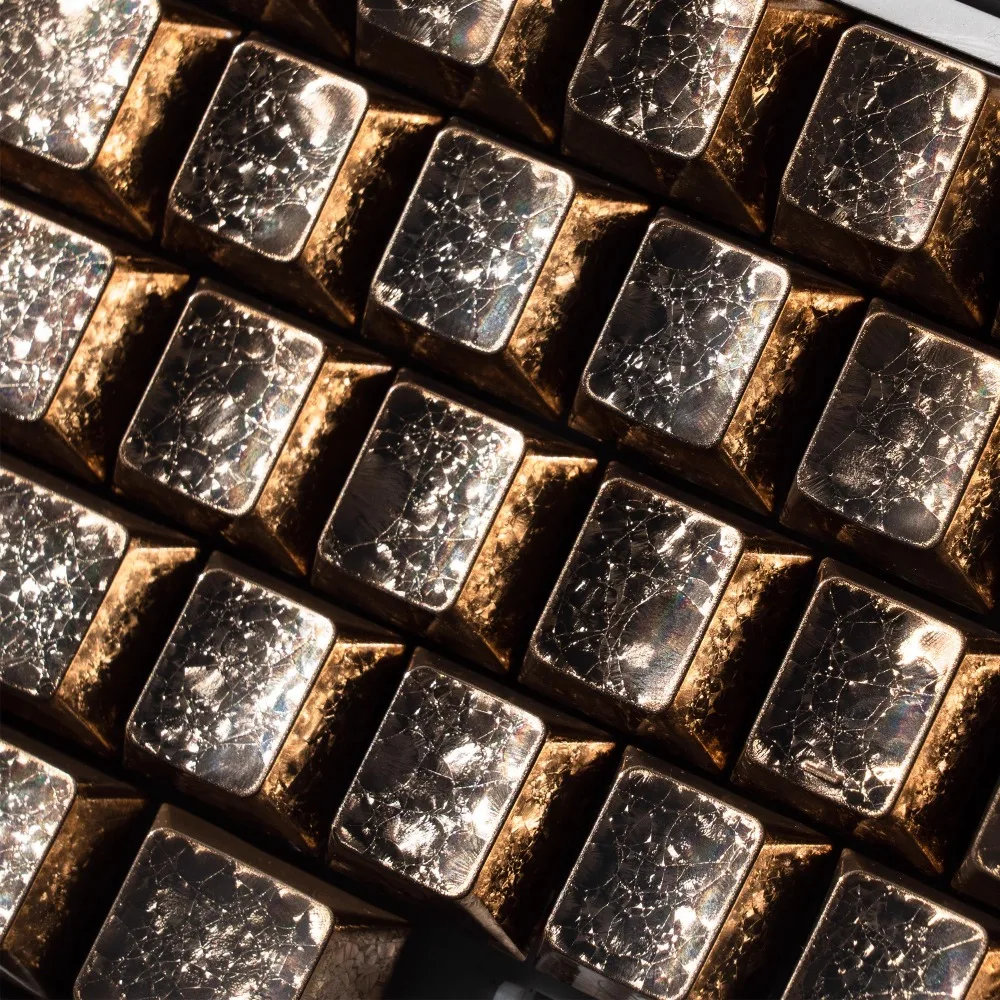 Frost Theme Keycaps Set Custom Metallic Texture 100keys PBT Artisan Cherry Proflie Key Caps Mechanical Keyboard Game Accessory