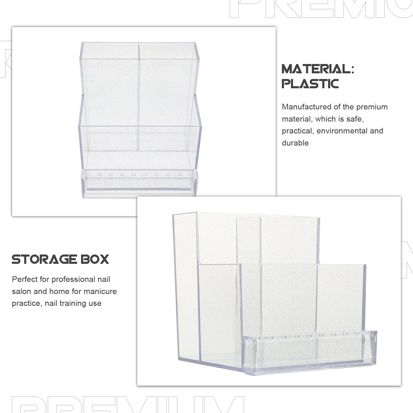 Caja de almacenamiento de brocas para uñas, estuche de almacenamiento para pulidor de manicura de diseño compacto para recuperación rápida de brocas, Ideal para uñas