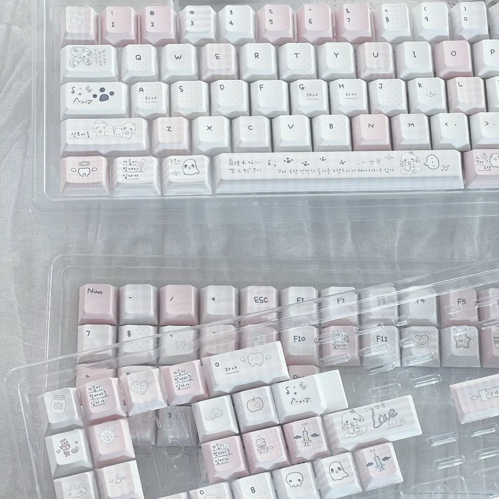 Sleepwalking Syndrome Keycap Set PBT Cherry Profile Shine Magnetic Switch Compatible Mechanical Keyboard Keycaps Pc Accessories