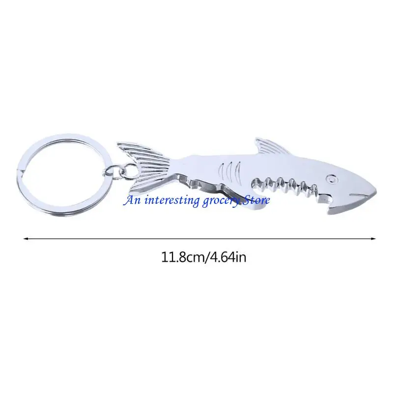 652d فتحة زجاجة ميني ميني مفتاح Pocket Keyring Pocket Shark Shark Beer Bottle