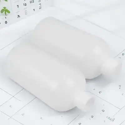 

2 Pcs Bottled Reagent Refillable Bottles Small with Lids Narrow-mouth Graduated Container Chemical