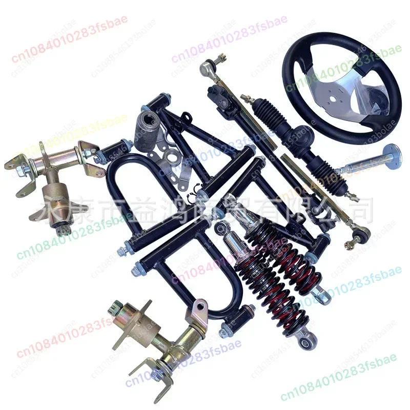 

Front Suspension Kit Double Spring Shock Absorber Rocker Arm Assembly Steering Gear Box for 4 Wheel Modified Carding Accessories