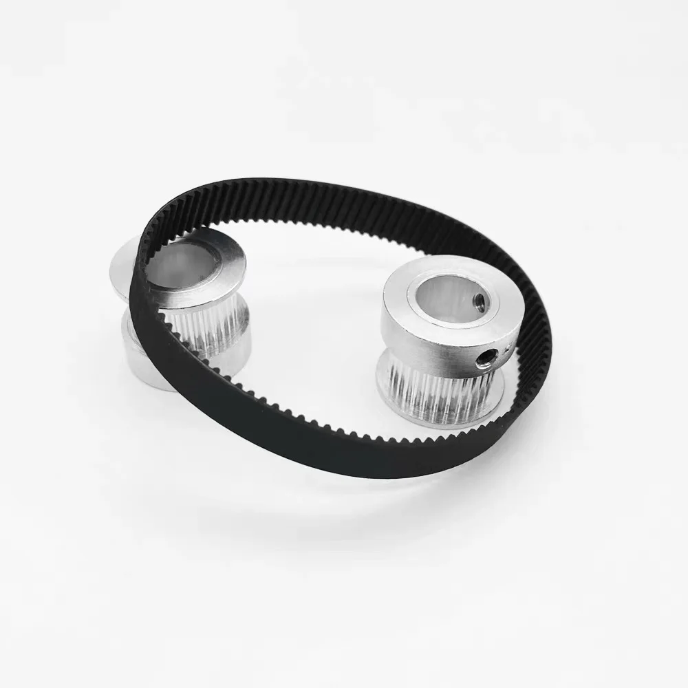 2GT synchronous belt pulley K-type 30/30 tooth inner hole 10-12mm 1:1 belt width 10mm standard tensioner