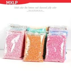 Wholesale Bulk Resin Jelly Color Ab Transparent Ab 2mm,3mm,4mm,5mm,6mm Facets Flatback Nail Art Garment Decoration