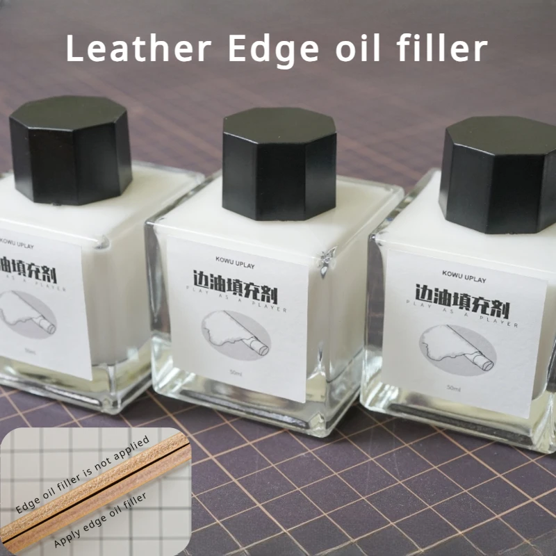 

50 мл/бутылка, масляный наполнитель для краев кожи, ручная работа, изготовление кожаных изделий, праймер для заклепки краев, основа, масляный мешок, очищающее средство для ремонта