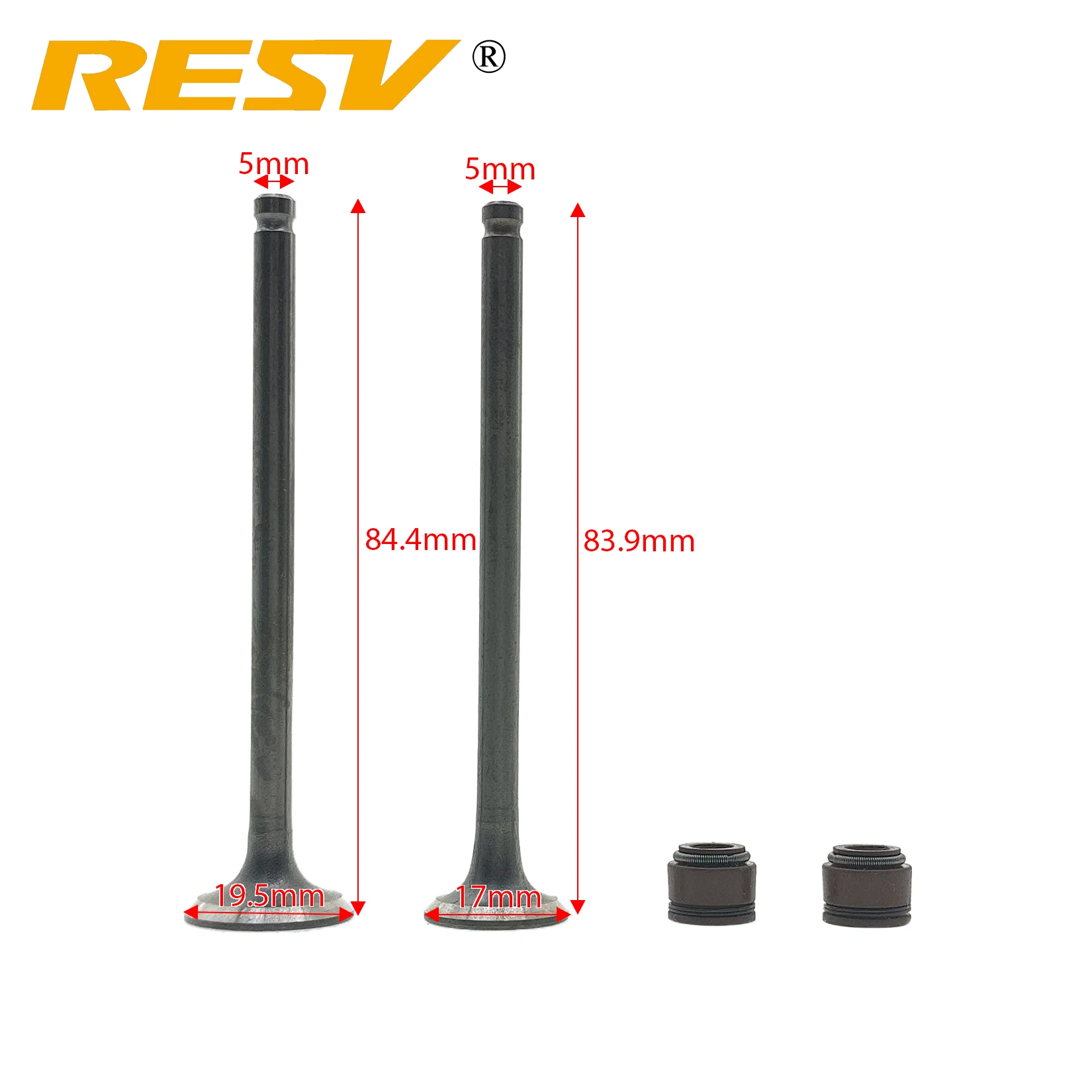 RESV for Yamaha NMAX 155 N-MAX AEROX NVX155 155cc GPD150-A 2DP-E2111-00 2DP-E2121-00 Valve Intake Exhaust Stem Valve Oil Seal