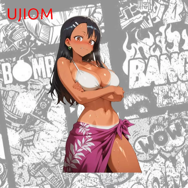 UJIOM Bikini Girl Nagatoro San Big Boobs Graffiti Wall Sticker Enchanting Attractive Waterproof Decal Veneer Sofa Wall Decor