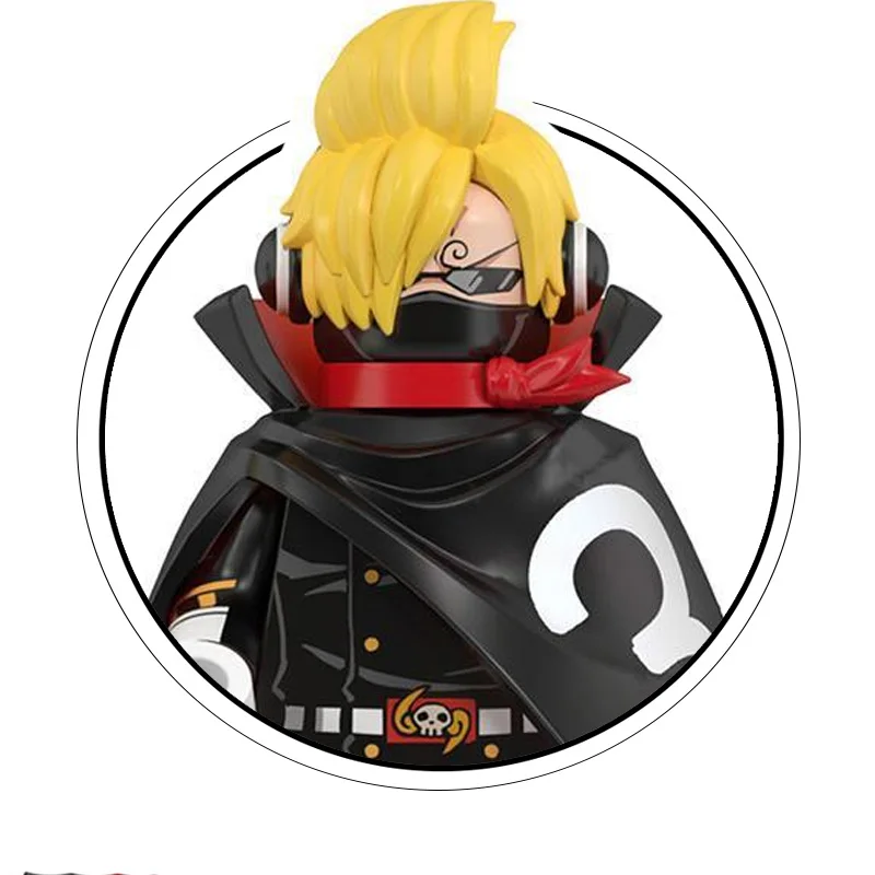 8-teiliges Set Luffy Zoro Nami Sanji Chopper Bausteine Mini-Actionfiguren Zubehör Weihnachtsgeschenke für Kinder