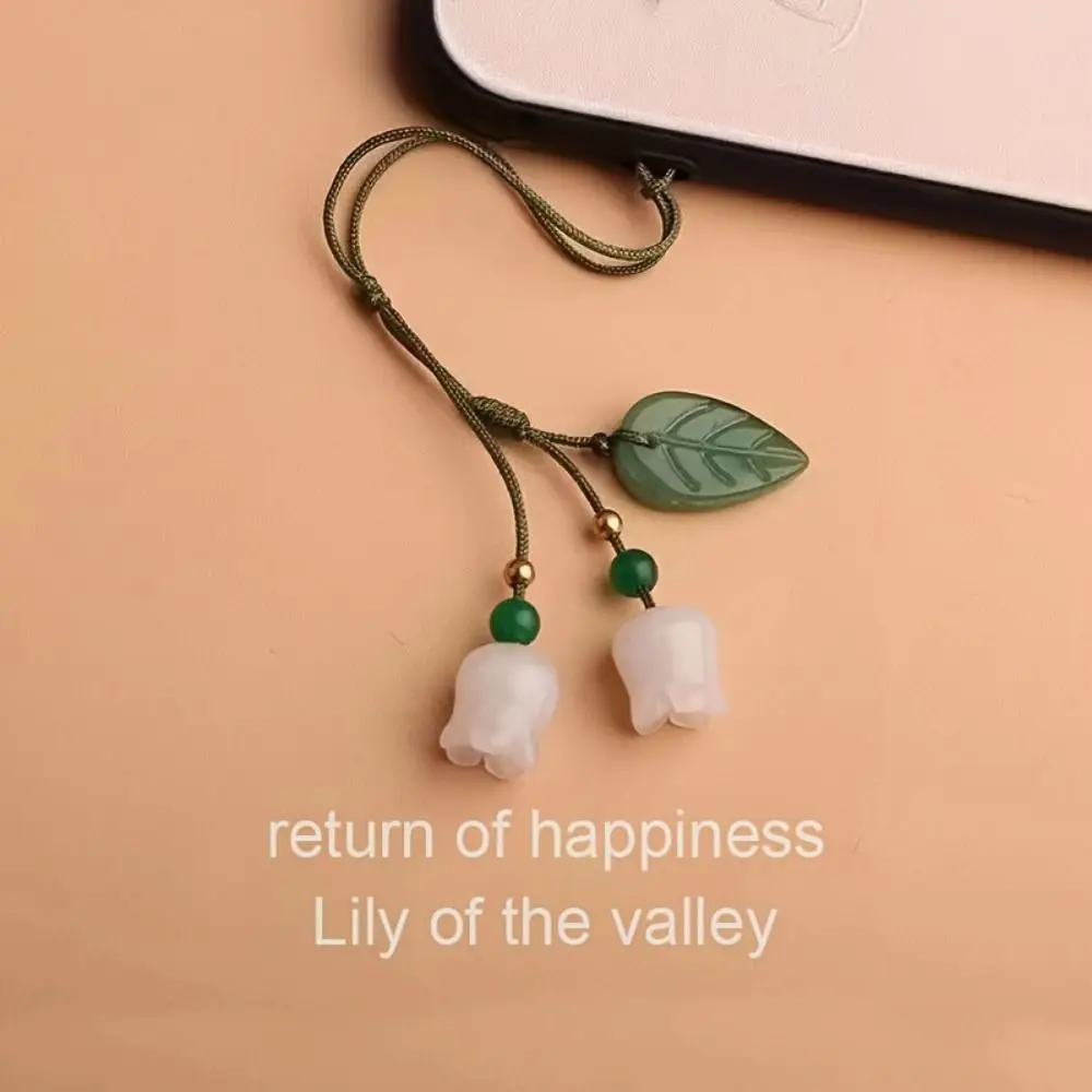 

Flower Phone Charms Strap Lanyard Short Style Simulation Lucky Cellphone Pendant Chain Universal Chinese Style