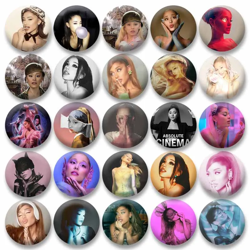 Sunshine Singer A-Ariana Grande Coin Brooches Backpack Clothes Decoration Badges Creative Funny Jewelry Pins Fans Souvenir Gifts