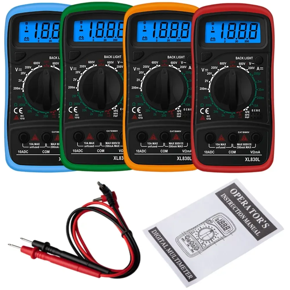 2024 New LCD Digital Multimeter  AC/DC Voltage Current Ohm Hz Meter Tester with Backlight