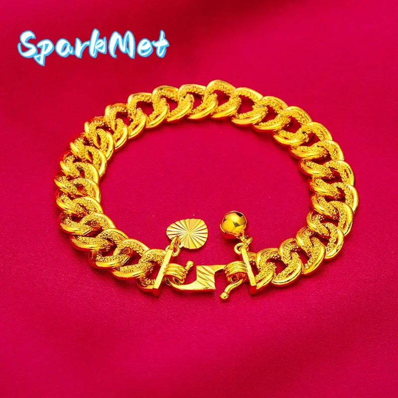 

Sparkmet24K Gold Kids' Wide-Band Bracelet | AU999 Pure Gold, thick band with matte finish, adjustable clasp, safe & elegant