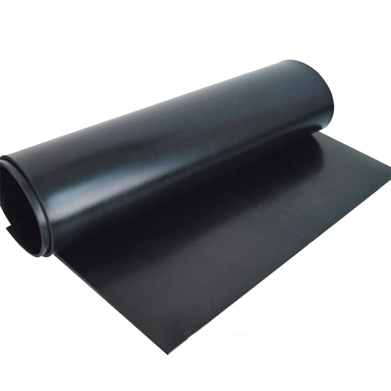 500*500mm Black Square Rubber Sheet Thickness 1/2/3/4/5/6mm Chemical Resistance High Temperature Resistant Soft Rubber Plate