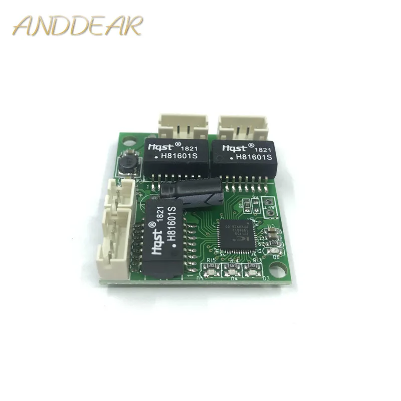 Industrial grade wide temperature three port mini mini3 port 10/100Mbps wide voltage micro line low power network switch module