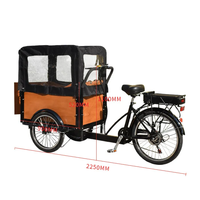 

Side door pet bicycle retro freight upside down donkey pedal tricycle can be equipped with electric power