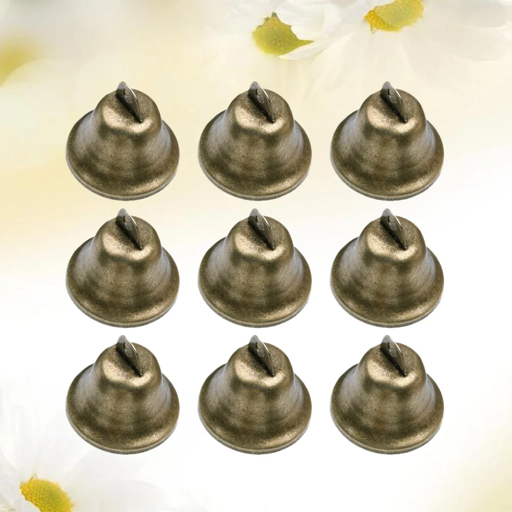 

10Pcs Bronze Hand Bells Polished Brass 38mm Ergonomic Handle Loud Clear Sound Party School Hotel Christmas Decoration Handbell