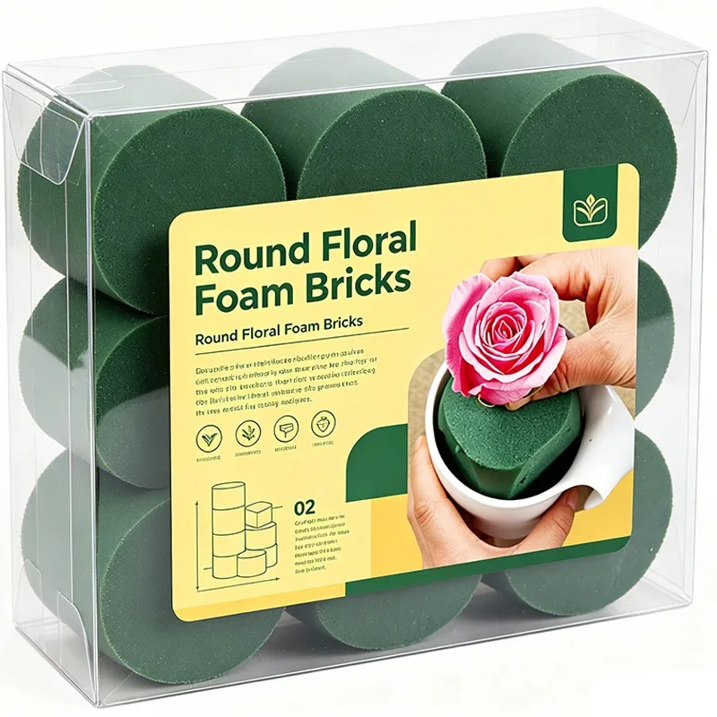 20/1PCS Round Floral Foam Bricks Dry Wet Flower Artificial Fresh Flowers Mud Foam Blocks DIY Arrangement Wedding Party Supplies