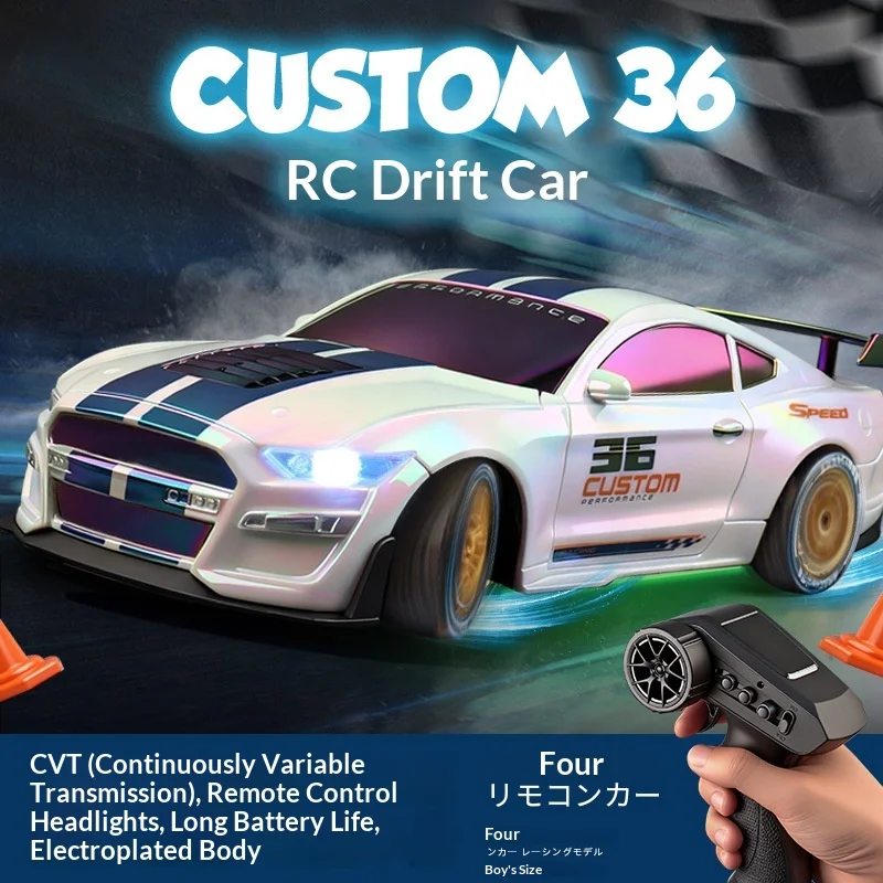 4wd Drift Rc Car 2.4ghz Full Proportional Control High Speed Racing Vehicle Rechargeable Kids Boys Outdoor Toy Car