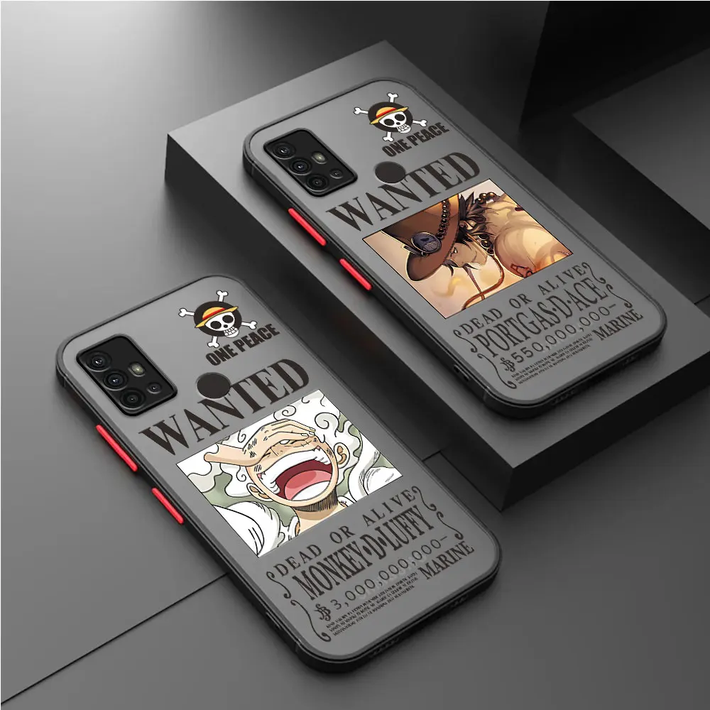 Anime O-One Piece Phone Case for Samsung Galaxy A21s A70 A12 A51 A52 5G A50 A31 A32 A70s A30 A71 A50s Luffy Soft Cover