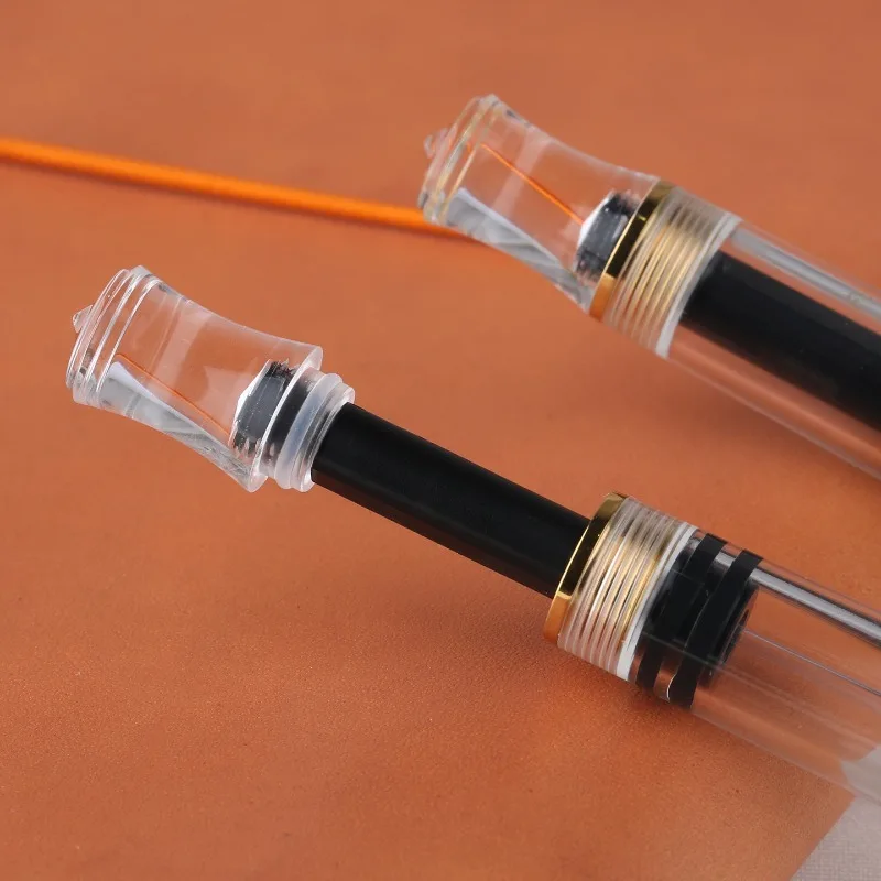 PENBBS 470 Vacuum Filling Fountain Pen Blade/Round Nib Pen Large Capacity Transparent Acrylic Gift Pen PK JINHAO HONGDIAN MAJOHN