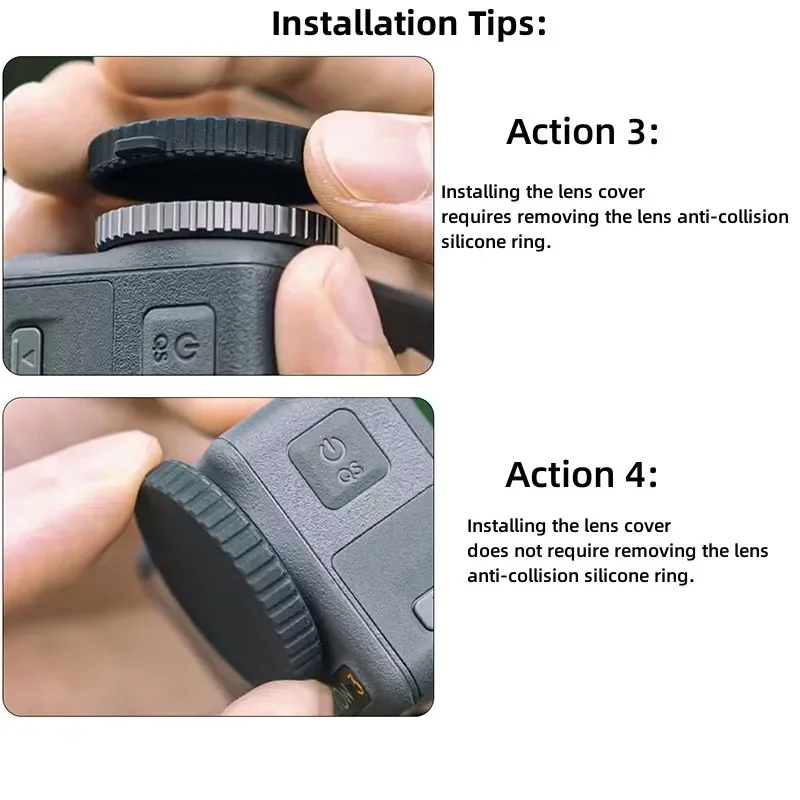 Защитная крышка для объектива ТПУ Противоударная Пылезащитная Защитная крышка для DJI Action 3 / Action 4 аксессуары для камеры
