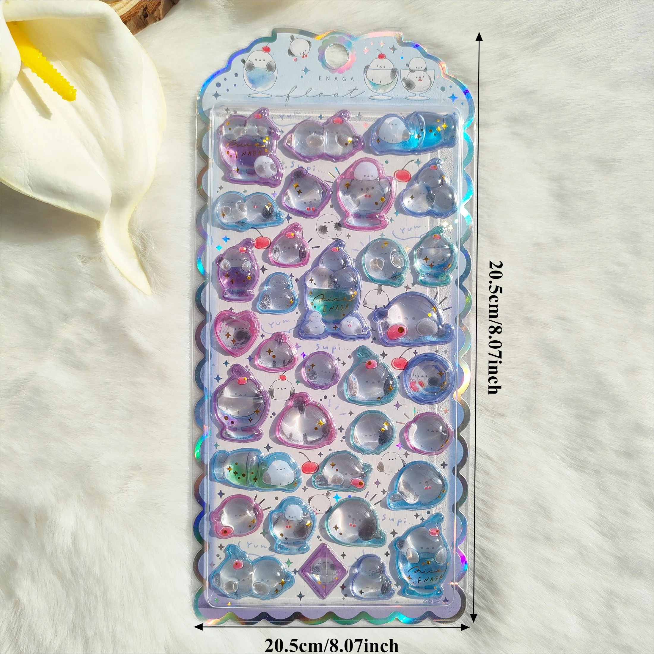 ملصقات ألماس كريستالية ثلاثية الأبعاد - شارات لطيفة لتخفيف الرسوم المتحركة مقاومة للماء للأطفال هدايا مكافآت للمجلة والحرف اليدوية