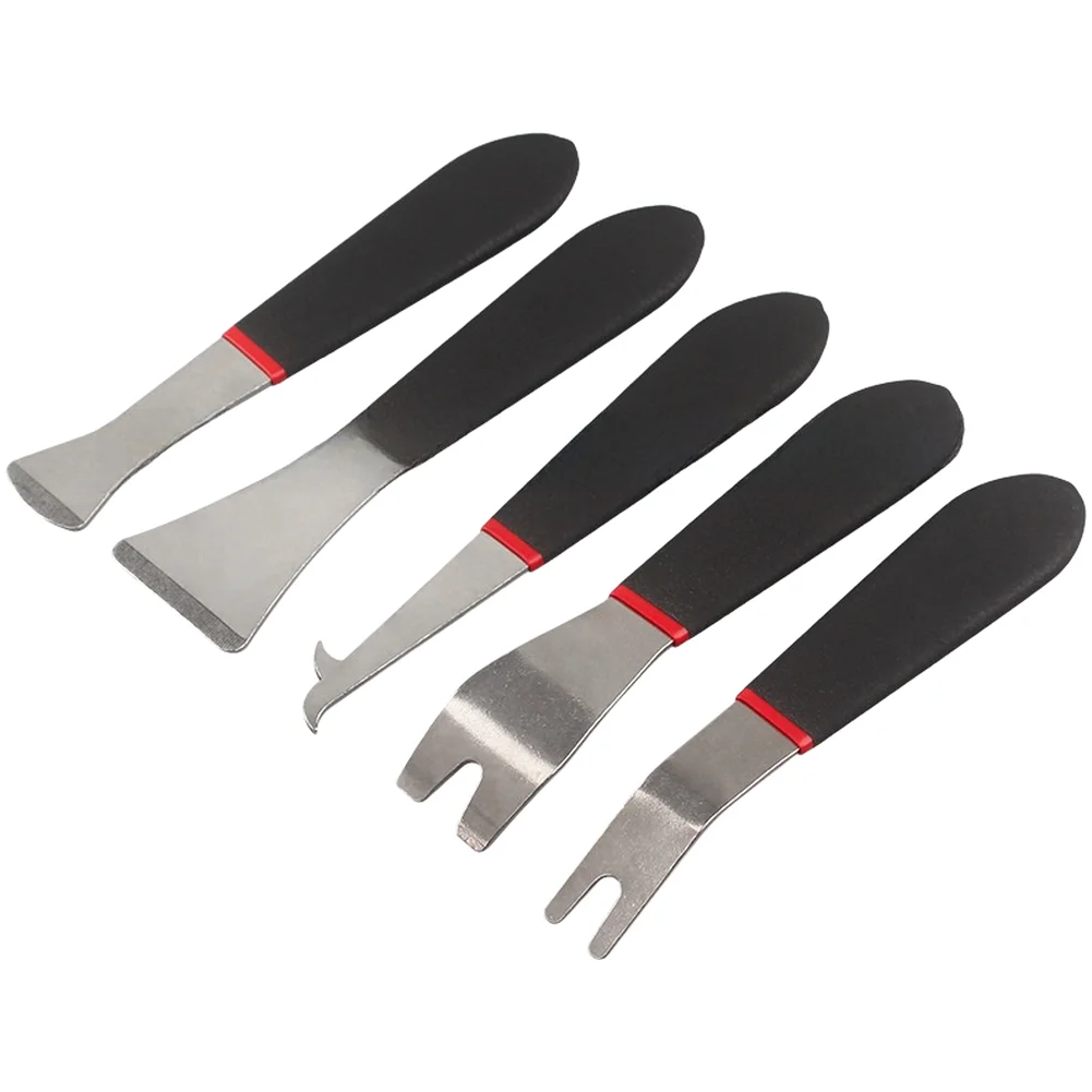 5pcs Stainless Pry Bar Set Trim Removal Tool Kit For Vehicle Interior No Scratch Pry Tool Kit Door Panel Clip Fastener Removal
