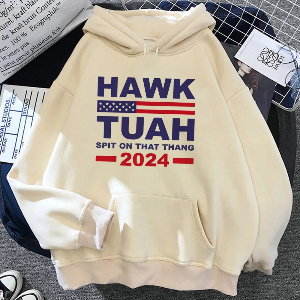 Hawk Tuah hoodie graphic elegant Japanese Y2K youthful designer girl sweatshirts hoddie casual wear funny patterned