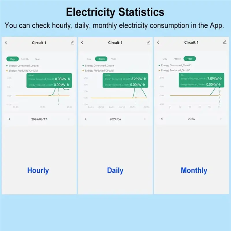 BAAG-Tuya Smart Wifi Energy Meter Bidirectional 2Channel Din Rail With 80A CT App Monitor Export And Import Power AC110V/240V