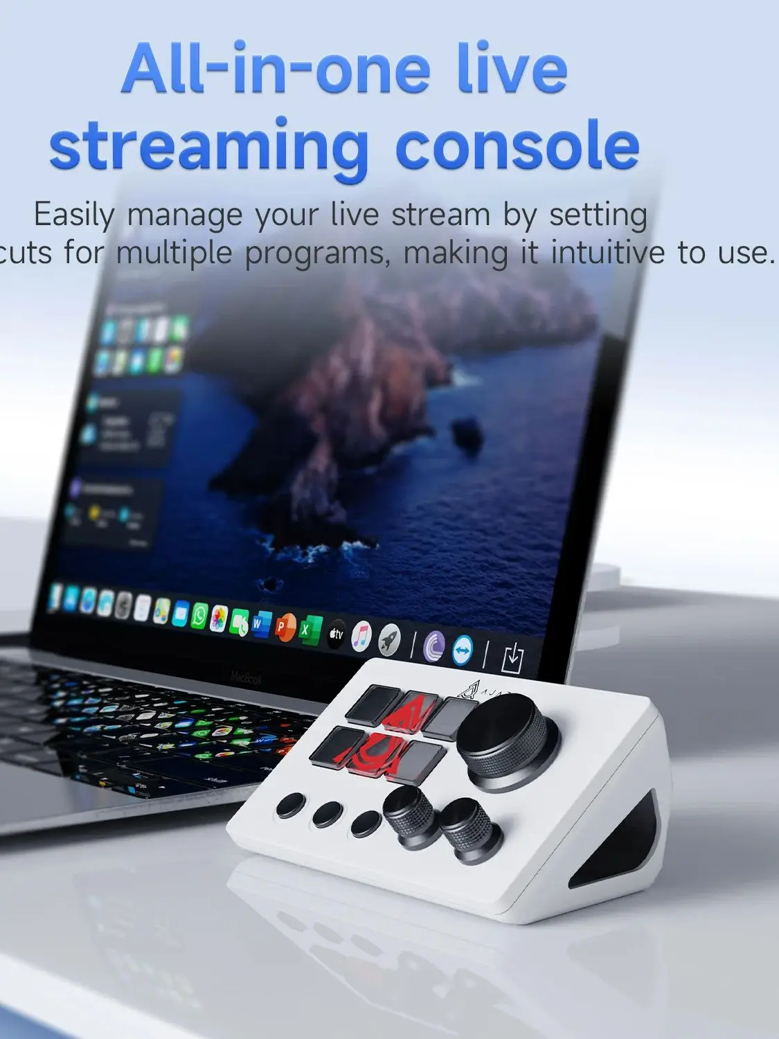 Console de diffusion en direct AJAZZ AKP03E : contrôleur programmable léger 160 g | Compatible filaire et logiciel